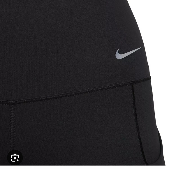 Capris Nike Go Dri Fit High Rise Black Womens M - Picture 2 of 14